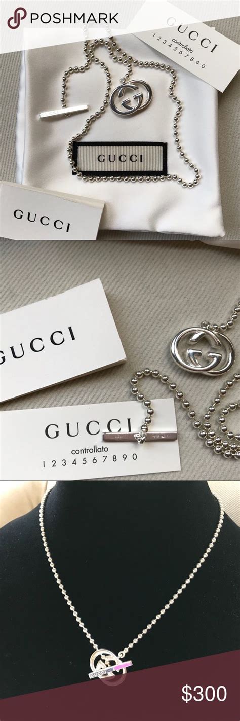 gucci bead necklace|gucci trademark necklace.